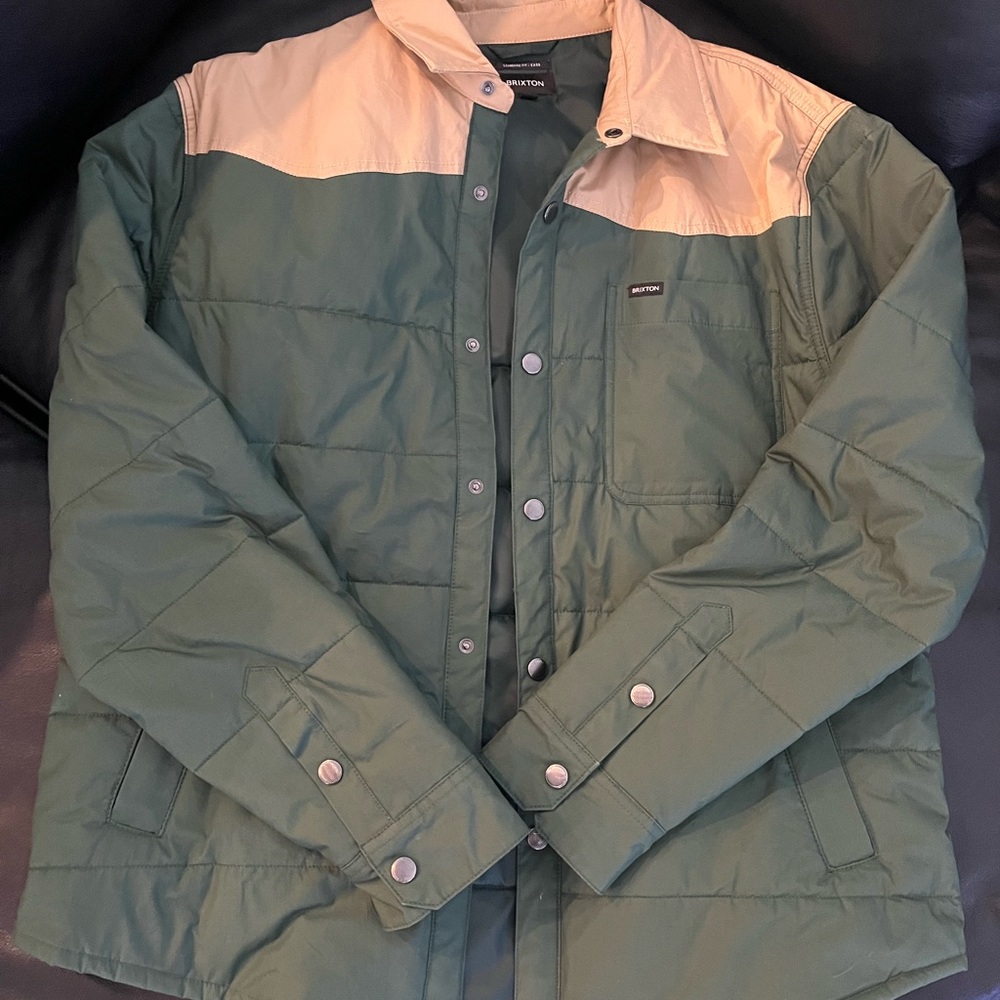 Brixton Olive and Beige Shirt Jacket